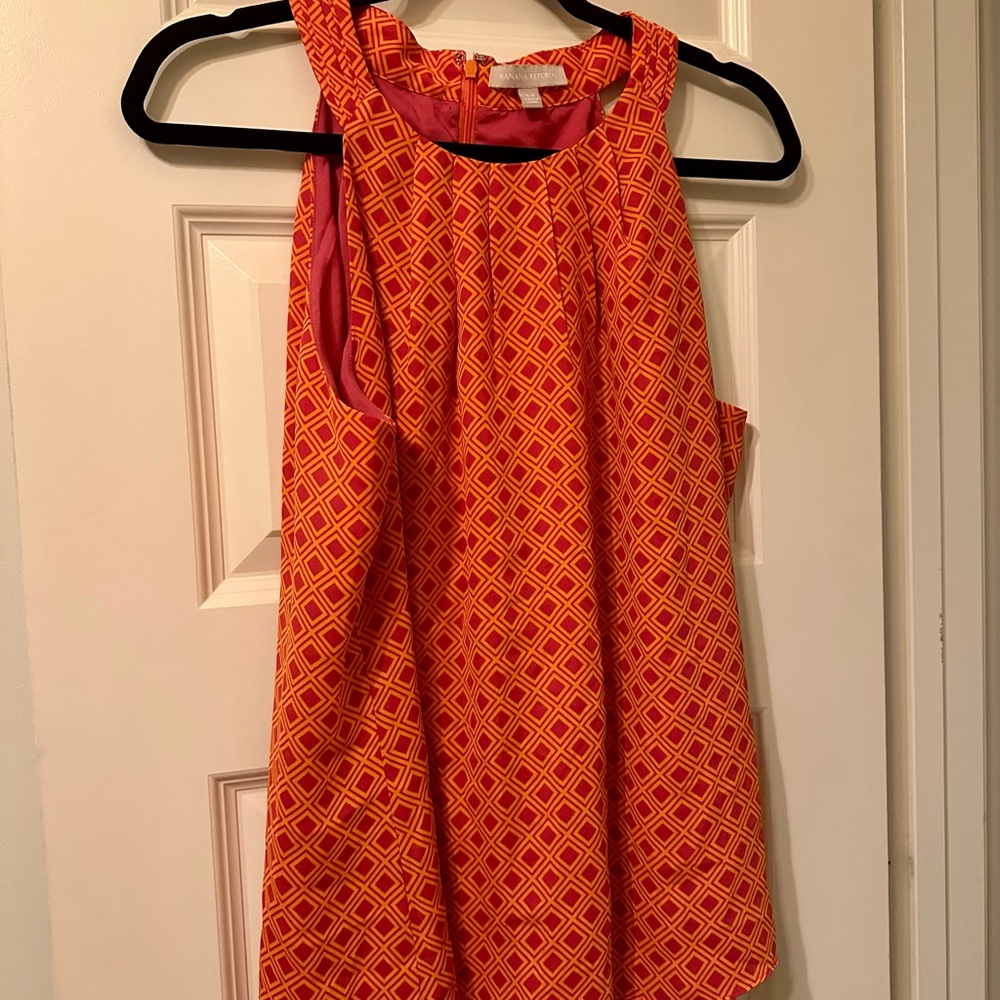 Banana Republic Sleeveless Top - Orange and Pink
